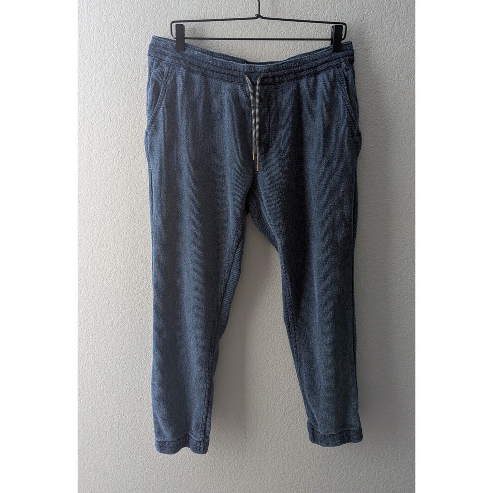 Taylor Stitch Apres Pants Men's Size Medium Indigo Blue Sashiko Joggers